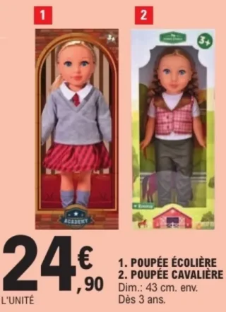 Poupée écolière ou poupée cavalière