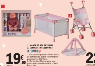 KIDWAY Manon et son dressing / Coffret 3 accessoires