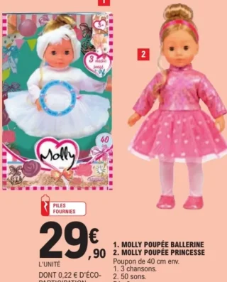 Poupée Molly Ballerine ou Princesse