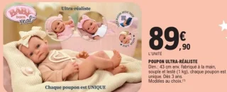 Poupon ultra-réaliste Baby Born Real