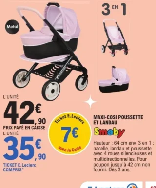 MAXI-COSI POUSSETTE ET LANDAU Smoby