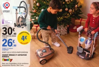 Chariot ménage et aspirateur Rowenta Smoby