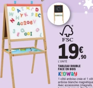 Tableau double face en bois K!Dway