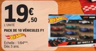 Pack de 10 véhicules F1 Hot Wheels