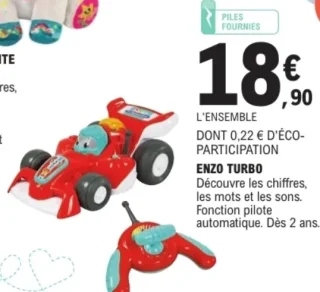 Voiture télécommandée Enzo Turbo Baby Clementoni