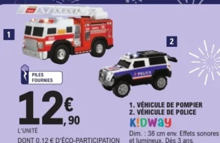Véhicule de pompier ou de police Kidway