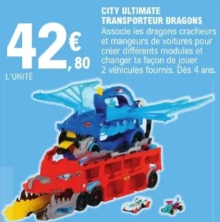 City Ultimate Transporteur Dragons Hot Wheels