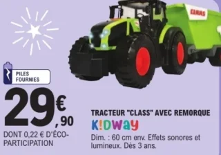 Tracteur "Class" avec remorque KiDway