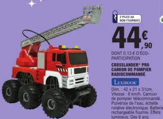 Crosslander Pro camion de pompier radiocommandé Lexibook