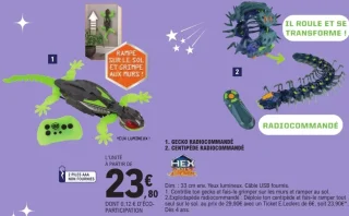 Gecko ou Centipède radiocommandé Hexbots