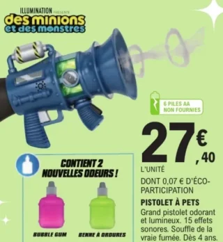 Pistolet à pets Des Minions et des Monstres