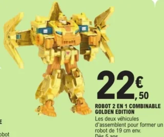 Robot 2 en 1 combinable Golden Edition