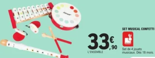 Set musical Confetti Janod