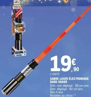 Sabre laser électronique Dark Vador Star Wars