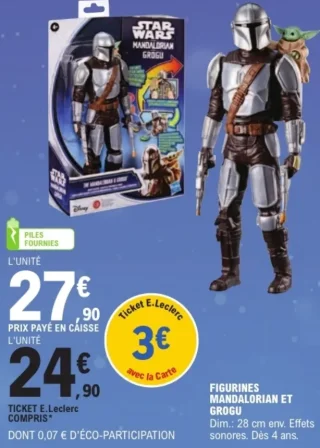 Figurines Mandalorian et Grogu Star Wars