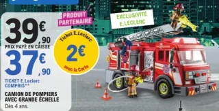 Playmobil Camion de pompiers avec grande échelle