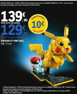 Jeu de construction LEGO Pokémon Pikachu et Poké Ball