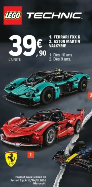 LEGO Technic - 1. Ferrari FXX K / 2. Aston Martin Valkyrie