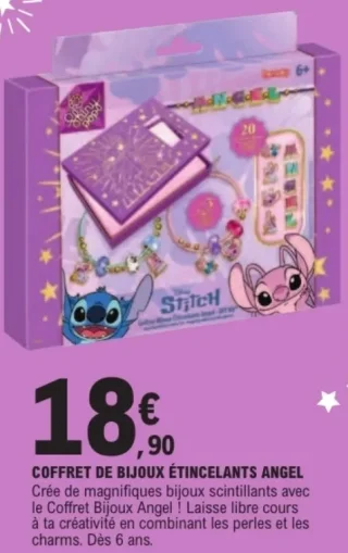 Coffret de bijoux étincelants Angel Disney Stitch