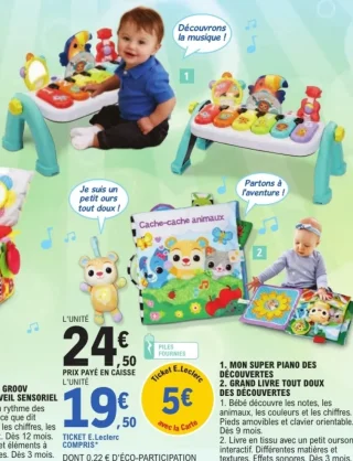 Mon super piano des découvertes / Grand livre tout doux des découvertes Vtech Baby