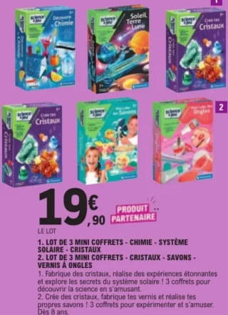 Lot de 3 mini coffrets scientifiques Science & Jeu