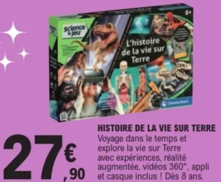 Coffret scientifique Histoire de la vie sur Terre Science & Jeu Clementoni