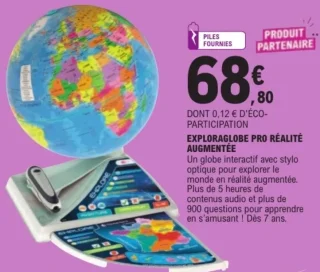 Exploraglobe Pro réalité augmentée Clementoni