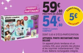 Appareil photo instantané pack deluxe Photo Creator