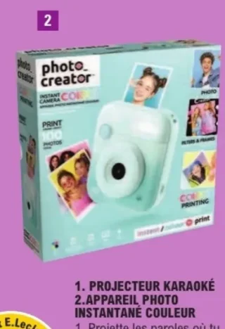 Appareil photo instantané couleur Photo Creator