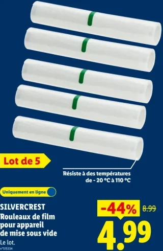 SILVERCREST Rouleaux de film pour appareil de mise sous vide