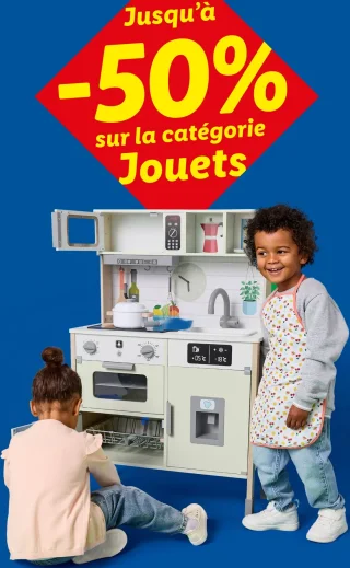 Jusqu'à -50% sur la catégorie Jouets