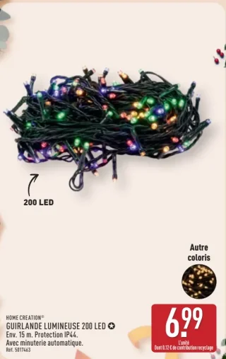 Guirlande lumineuse 200 LED Home Creation