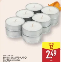 HOME CREATION® BOUGIES CHAUFFE-PLAT