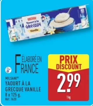 MILSANI Yaourt à la grecque vanille