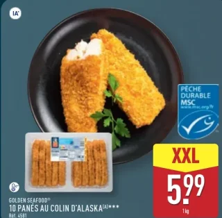 Golden Seafood 10 Panés au colin d'Alaska