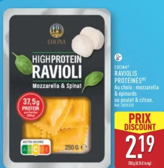 Raviolis protéinés Cucina