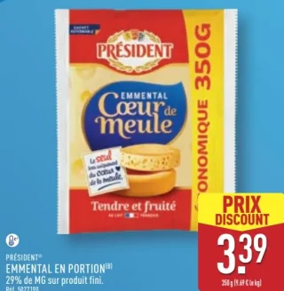 Président Emmental en portion 29% MG