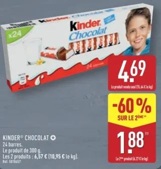 Barres de chocolat Kinder Chocolat