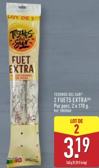TESOROS DEL SUR® 2 Fuets extra Pur porc