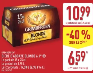 Bière d'Abbaye blonde 6.4° Grimbergen