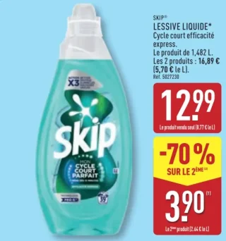 Lessive liquide Skip Cycle court efficacité express