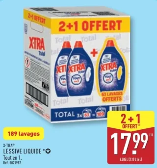 Lessive liquide Tout en 1 X-TRA