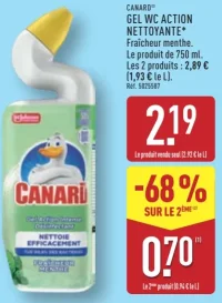 Gel WC Action Nettoyante Fraîcheur menthe Canard