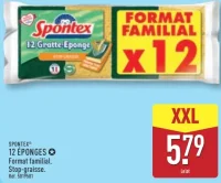 Spontex 12 Éponges Stop-graisse