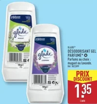 Désodorisant gel parfumé Glade Parfums au choix : muguet ou lavande