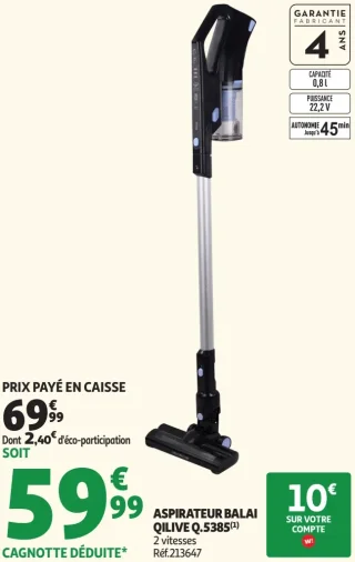 Aspirateur balai Qilive Q.5385