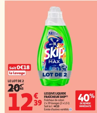 Lessive liquide Fraîcheur Skip
