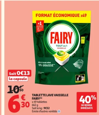 Tablette lave vaisselle Fairy Tout en 1