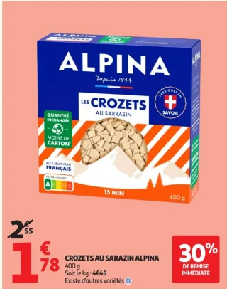 Crozets au sarrazin Alpina