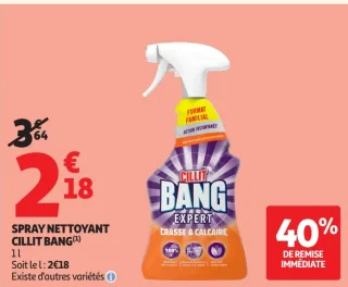Spray nettoyant Cillit Bang Expert crasse & calcaire